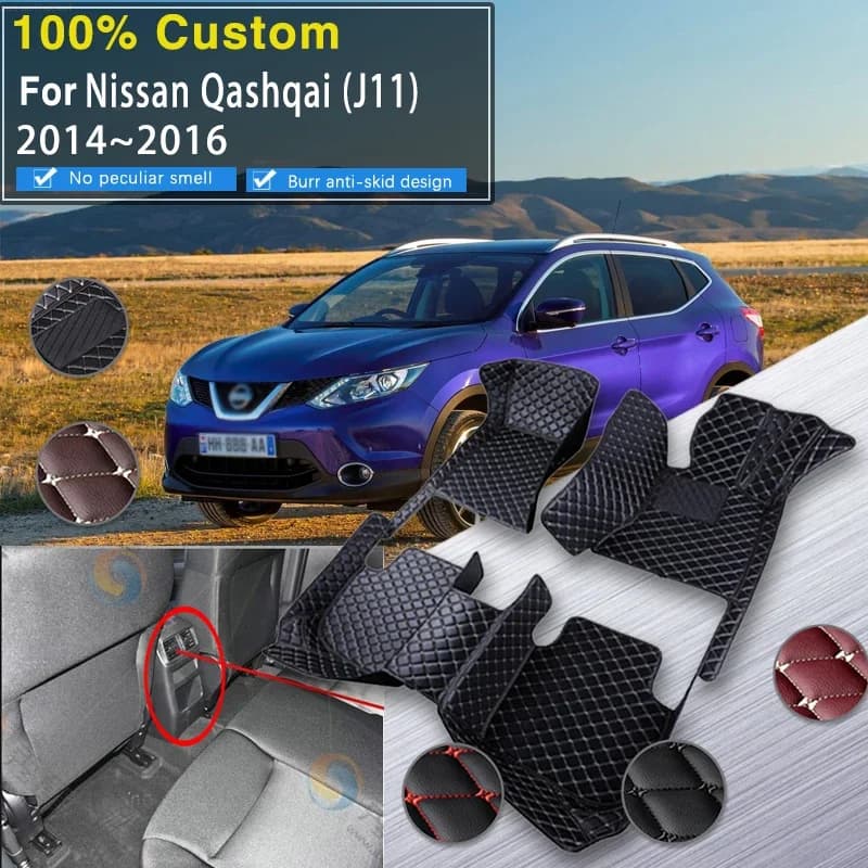 3D RHD Tappetini Auto Per Nissan Qashqai J11 2014 2015 2016 Tappetino In Pelle Impermeabile Acessorios Para Carro Tappetini Auto Pavimento Auto Acce