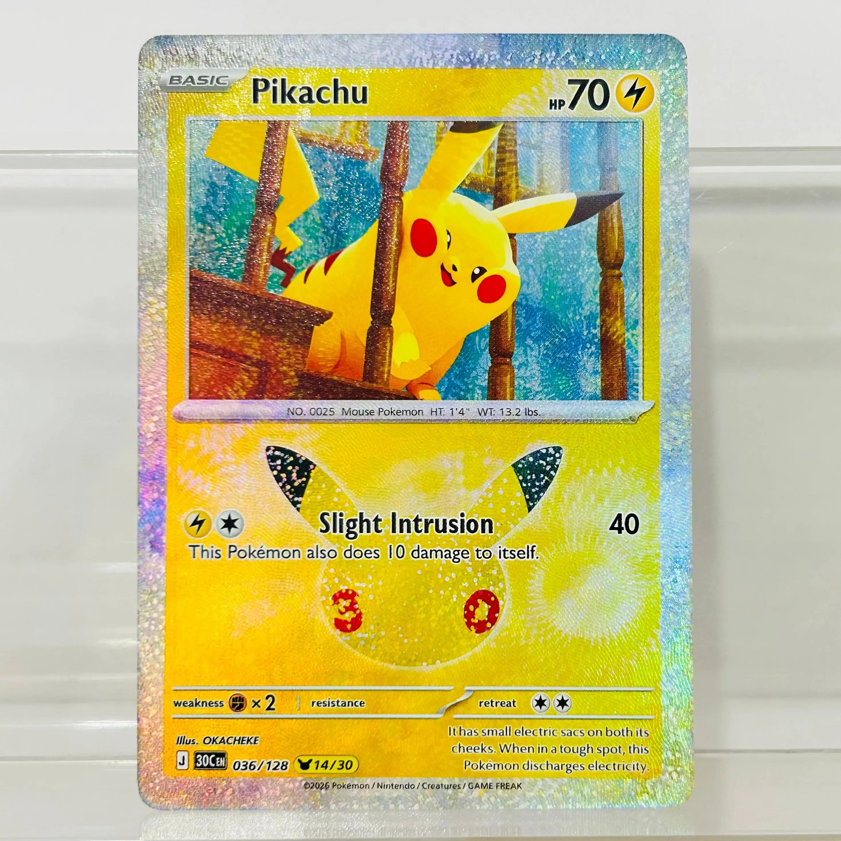 036/128 English Version Collectible Grade DIY Holographic Texture Nice Condition Premium Anime Collection Cards