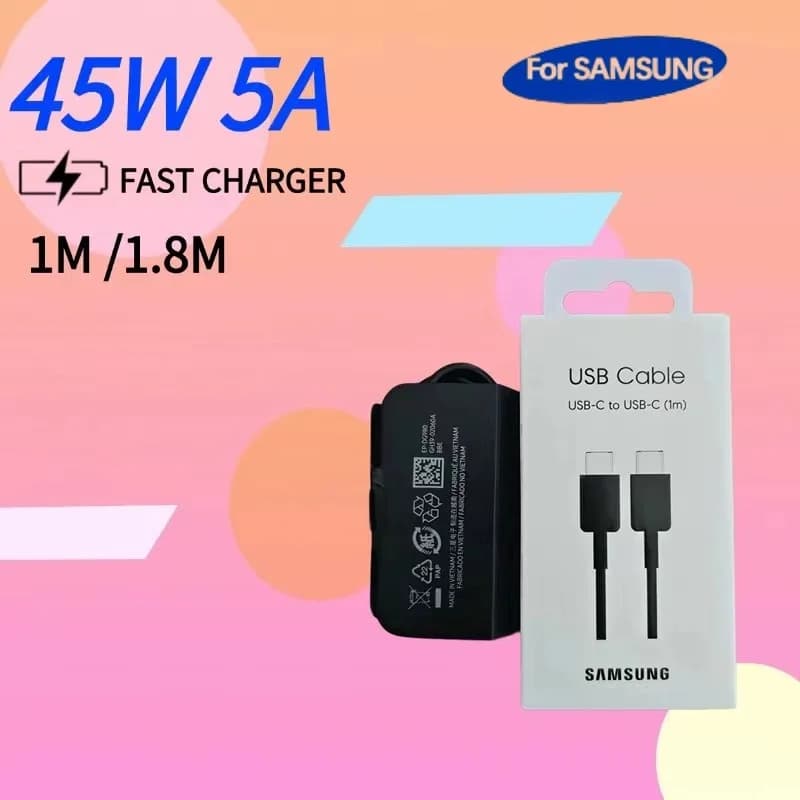 Cavo Usb 5A Pd Samsung 45W tipo C a tipo C cavo di ricarica Super veloce Galaxy S24 S23 S22 Ultra S20 S21 S23 FE A55 cavo di ricarica
