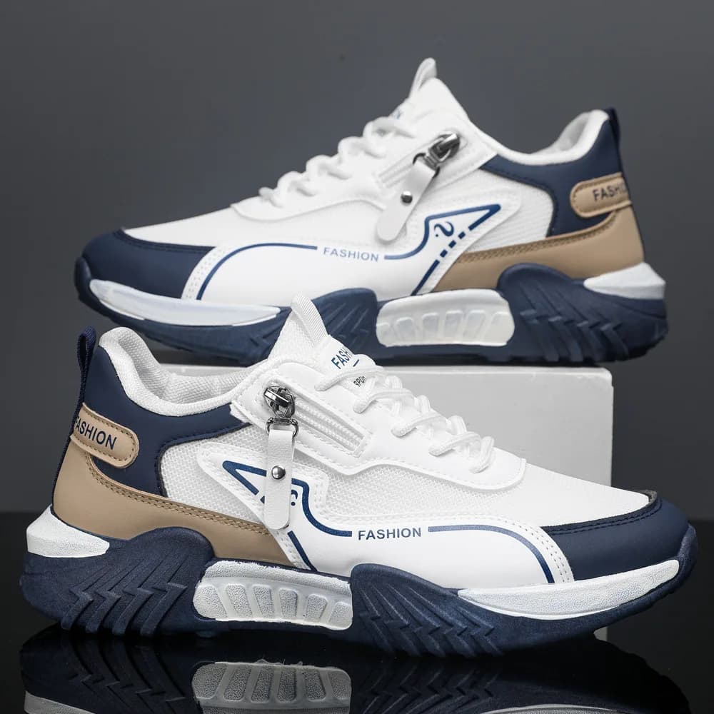 Scarpe da uomo primaverili, sportive casual, di tendenza, versatili, con suola spessa, comode, per corsa all'aperto.