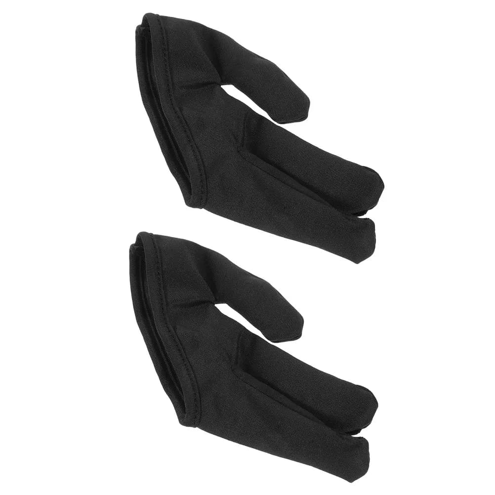 2Pcs Heat Resistant Three Finger Gloves Hair Styling Curling Wand Straightener Heatproof Thermal Protection Gloves
