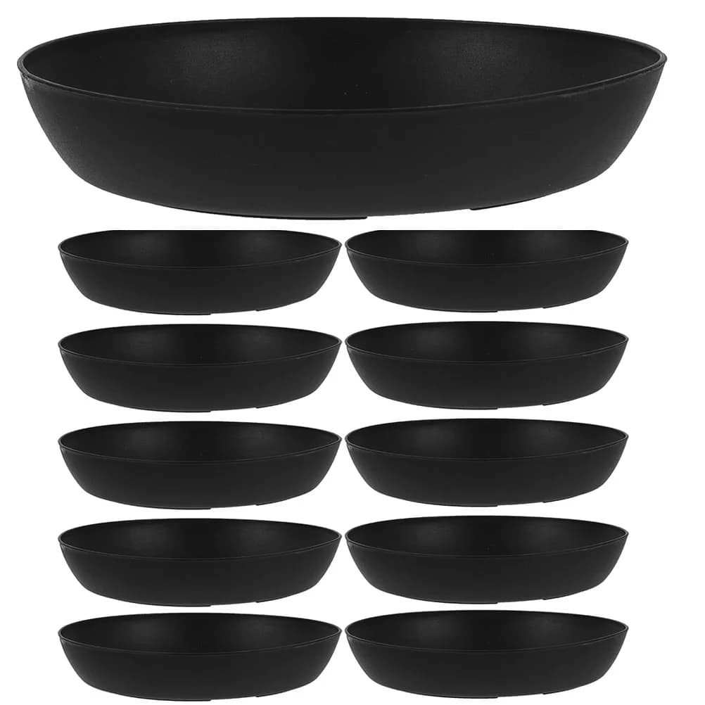 20 pcs black plastic saucer for plants water drainage tray supplies from garden trays for pots supports trays for plants with round shape