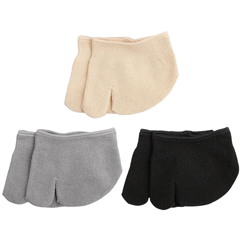 3 Paia di Calzini a Due Dita per l'Anteriore del Piede, Mezzi Calzini Invisibili Senza Tallone, Comodi Calzini Corti alla Caviglia per Donne e Ragazze