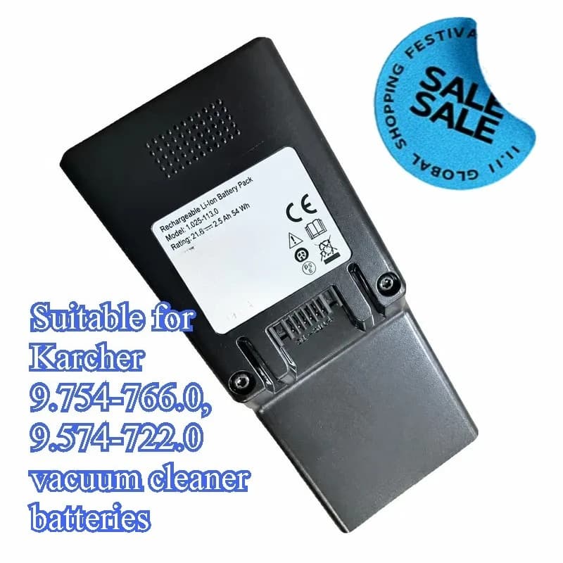 Replacement Battery for Karcher 9.754-766.0 9.574-722.0 Vacuum Cleaner High Capacity Rechargeable Power Tool Accessories