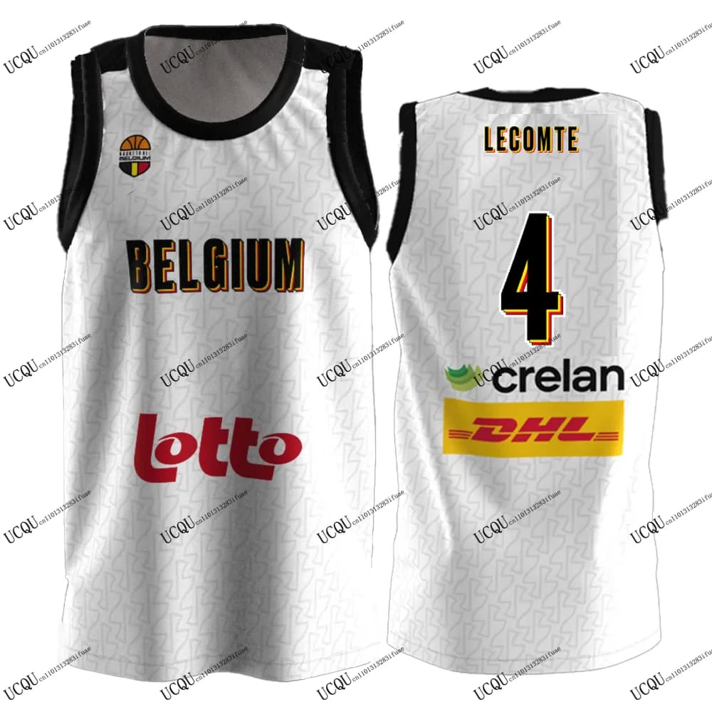 Belgio 2025-26 Nuovo Arrivo 4-LECOMTE 8-MWEMA 3D Stampato Nazionale Maglia da basket da uomo T-shirt Home Away Vest Bambini adulti