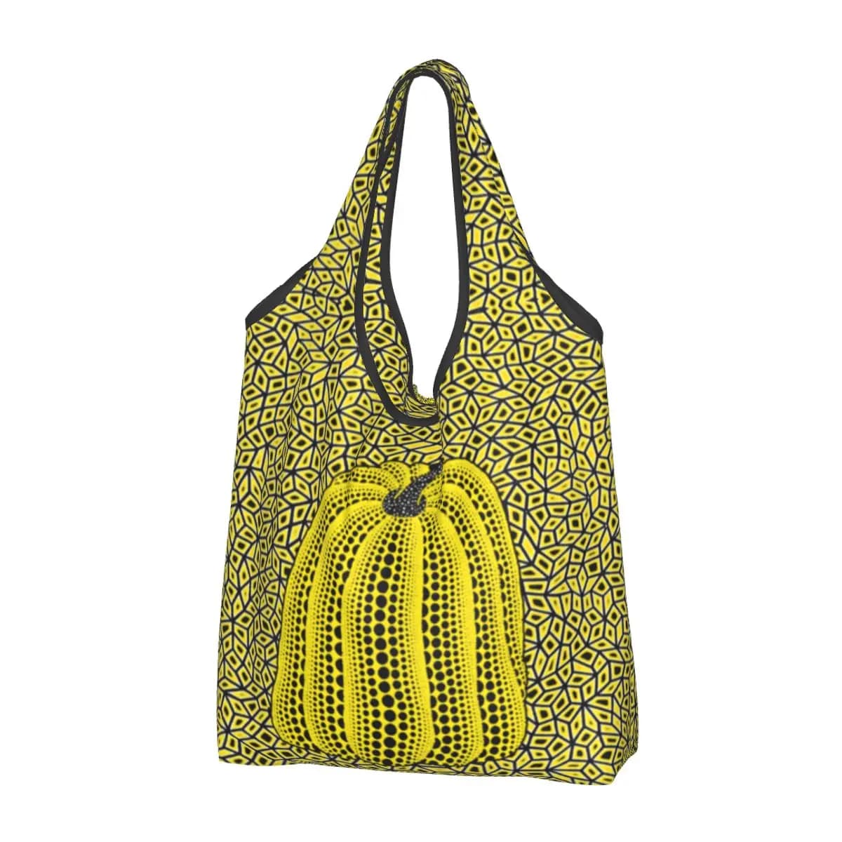 Riutilizzabile Yayoi Kusama Dots Pumpkin Infinite Nets borsa per la spesa borsa per la spesa lavabile pieghevole borsa per la spesa pieghevole Extra Large