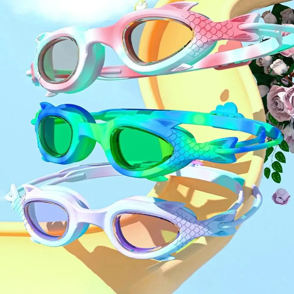 Occhialini da Nuoto Impermeabili Antiappannamento con Montatura Piccola, Occhialini Subacquei ad Alta Definizione per Bambini, Occhialini Professionali per Allenamento