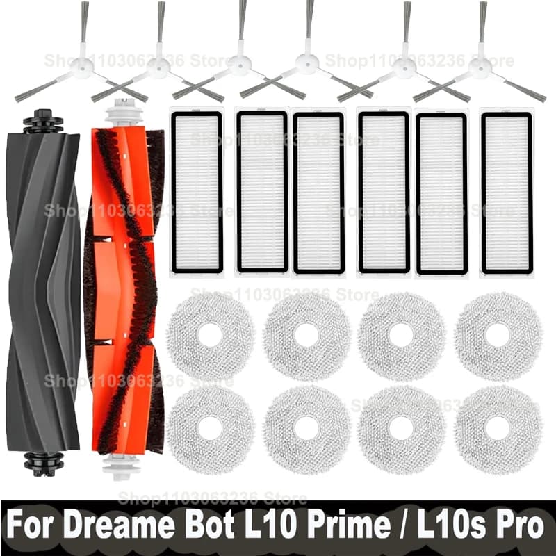 Dreame Bot L10 Prime / L10s Pro aspirapolvere rullo principale spazzola laterale filtro Hepa Mop panni stracci accessori