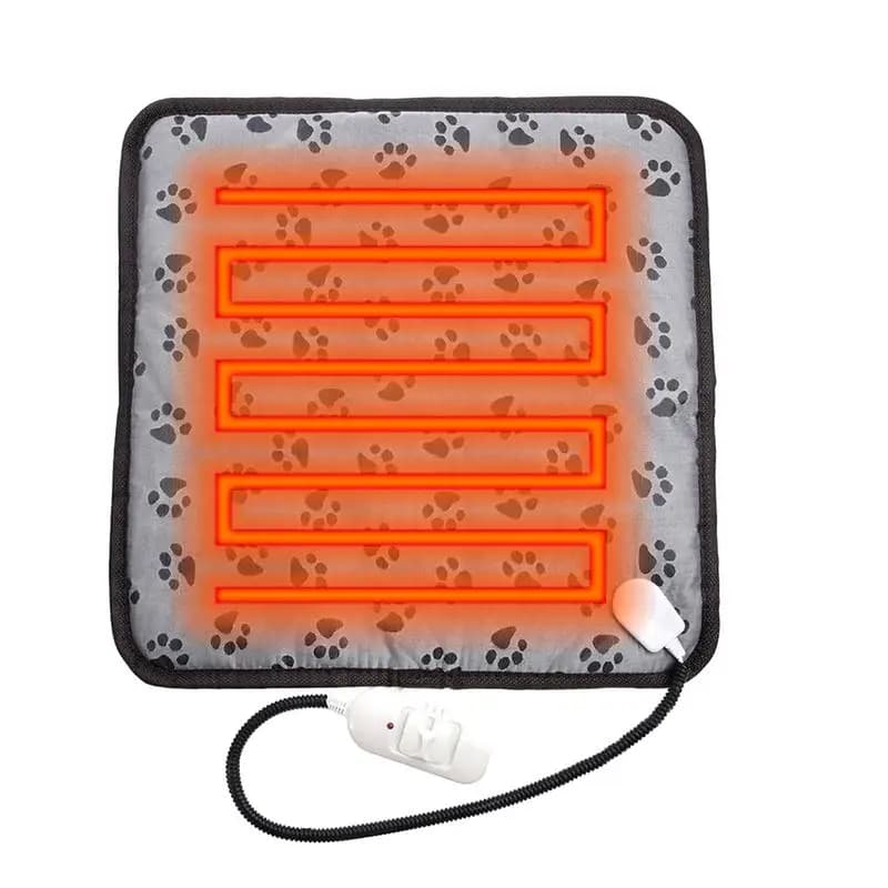 Tappetino riscaldato per cani Tappetino riscaldante per cani regolabile con temperatura per animali domestici Tappetino riscaldante elettrico impermeabile Timer Fornitura per dormire per cani Impermeabile