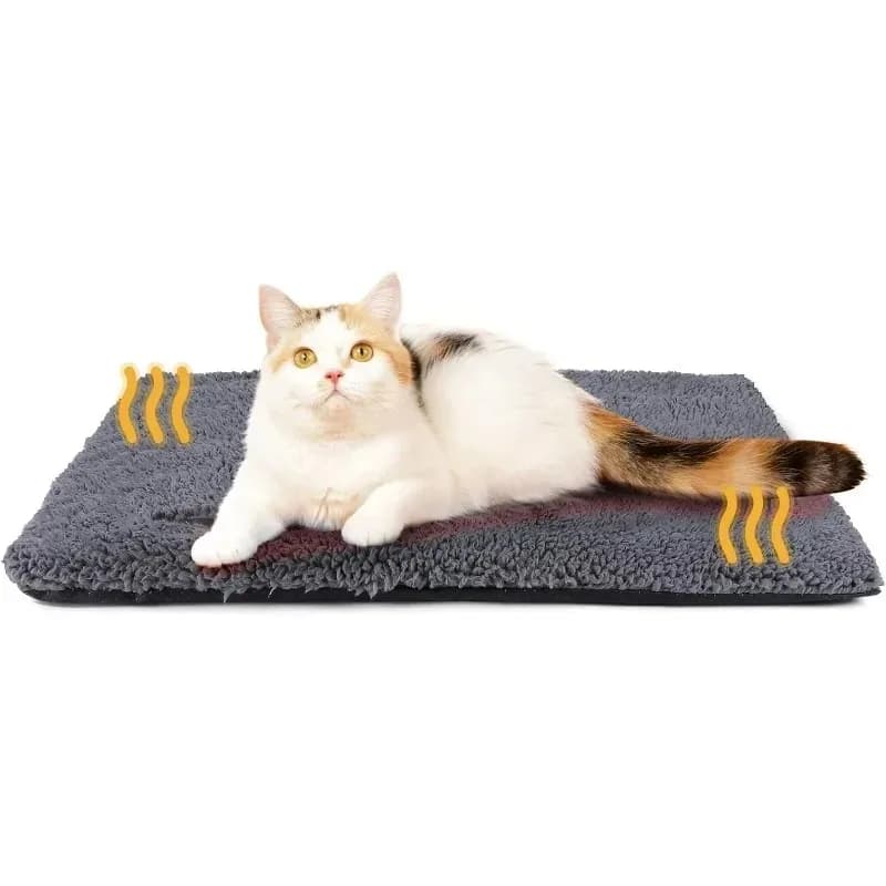 Anti-Slip for Cats Dogs Winter Warmth Heat Reflecting Core Pad 1pcs Self-Warming Pet Pad Blanket, Electric-Free Thermal Bed Mat
