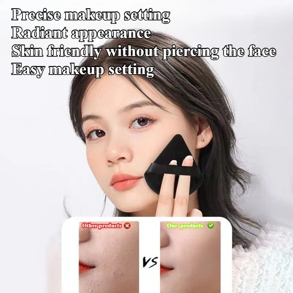 Black Triangle Powder Puff Soft Velvet Face Makeup Sponge Foundation Blender Cosmetic Tool for Women Daily Beauty Makeup Accesso