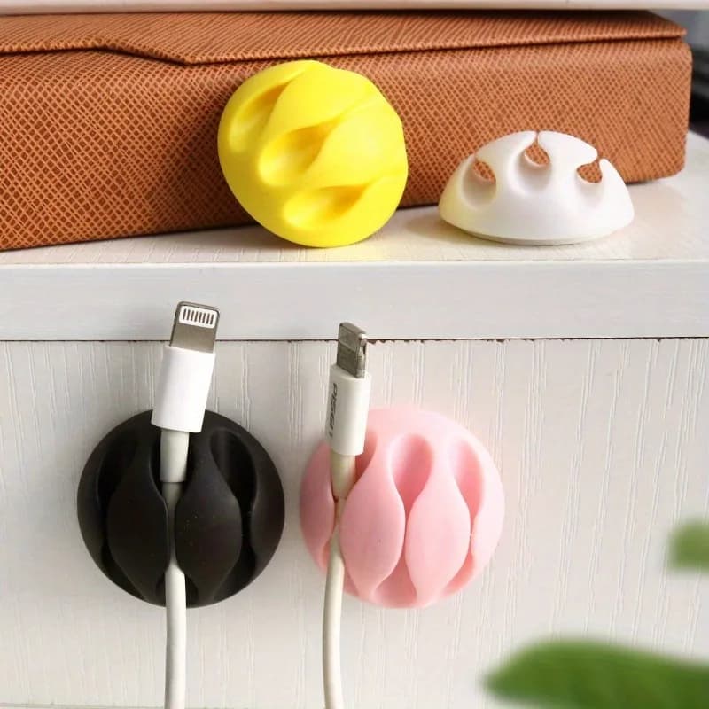 1/6PCS Desktop semplice avvolgicavo organizzatore di cavi fissatore per cavi USB morsetto per mouse selezionatore