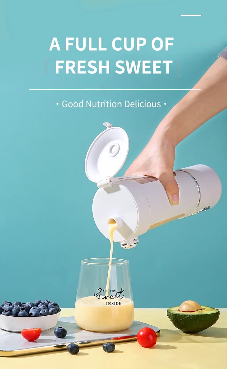 Portatile multifunzionale 2 in 1 (succo, alimenti per l'infanzia, ghiaccio tritato, frullatore con la propria tazza), set a 12 lame soddisfa rapidamente le tue esigenze