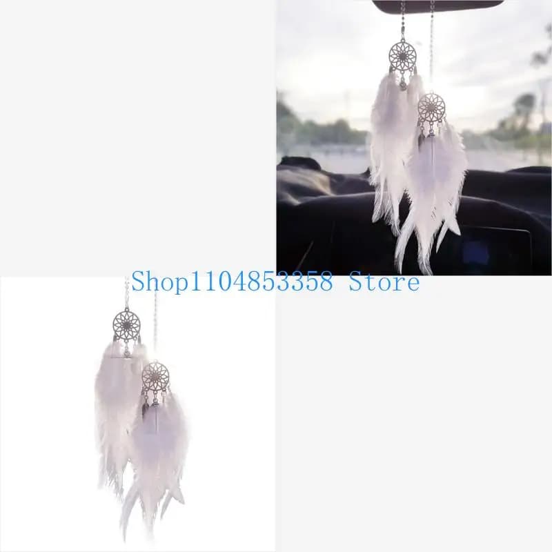 Auto Rearview Mirror Pendant Dream Catcher Interior Ornaments for Car Decoration Birthday Presents Wind Chimes