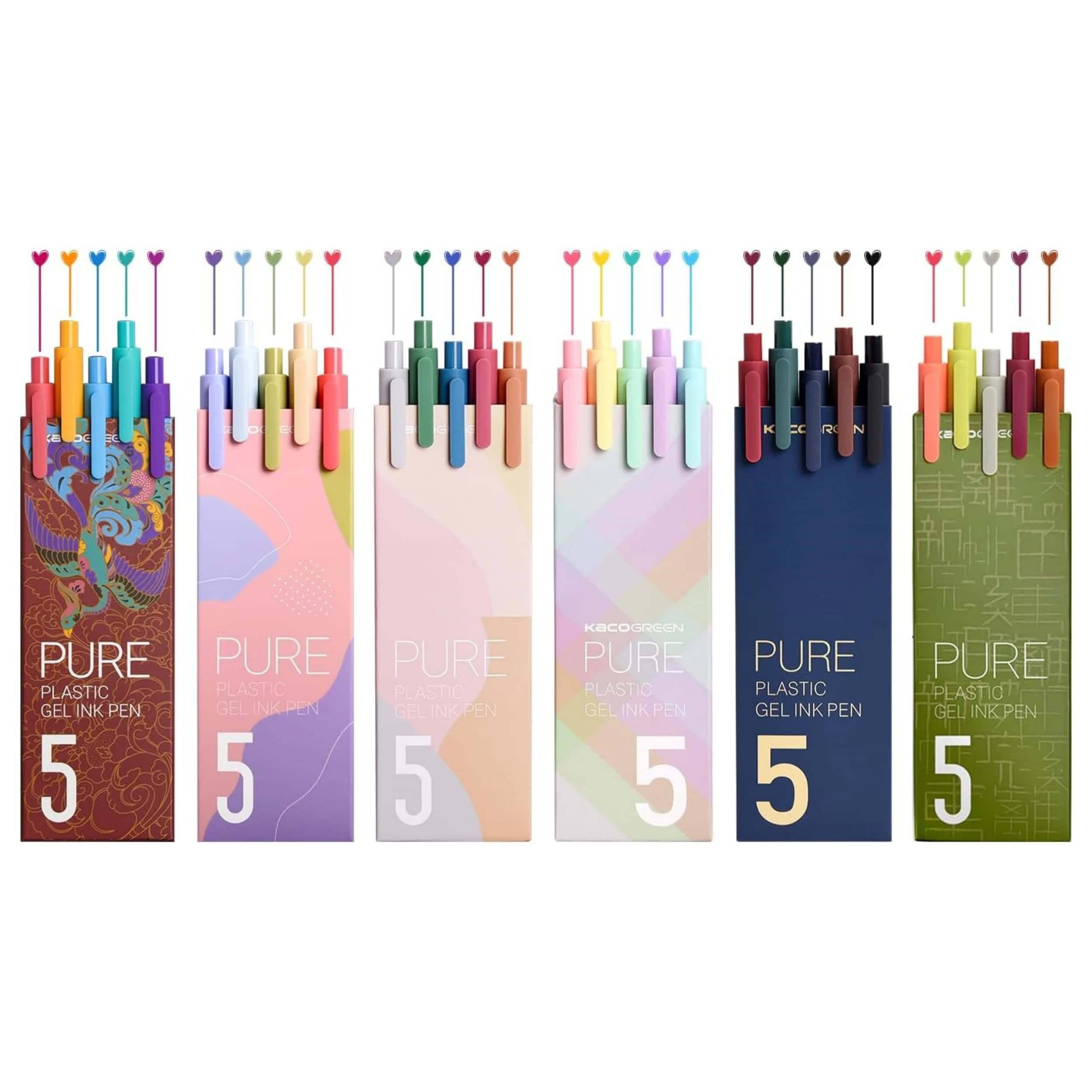 Penne gel Kaco PURE, 30 colori, punte da 0,5 mm, per diari, ufficio e cancelleria carina.