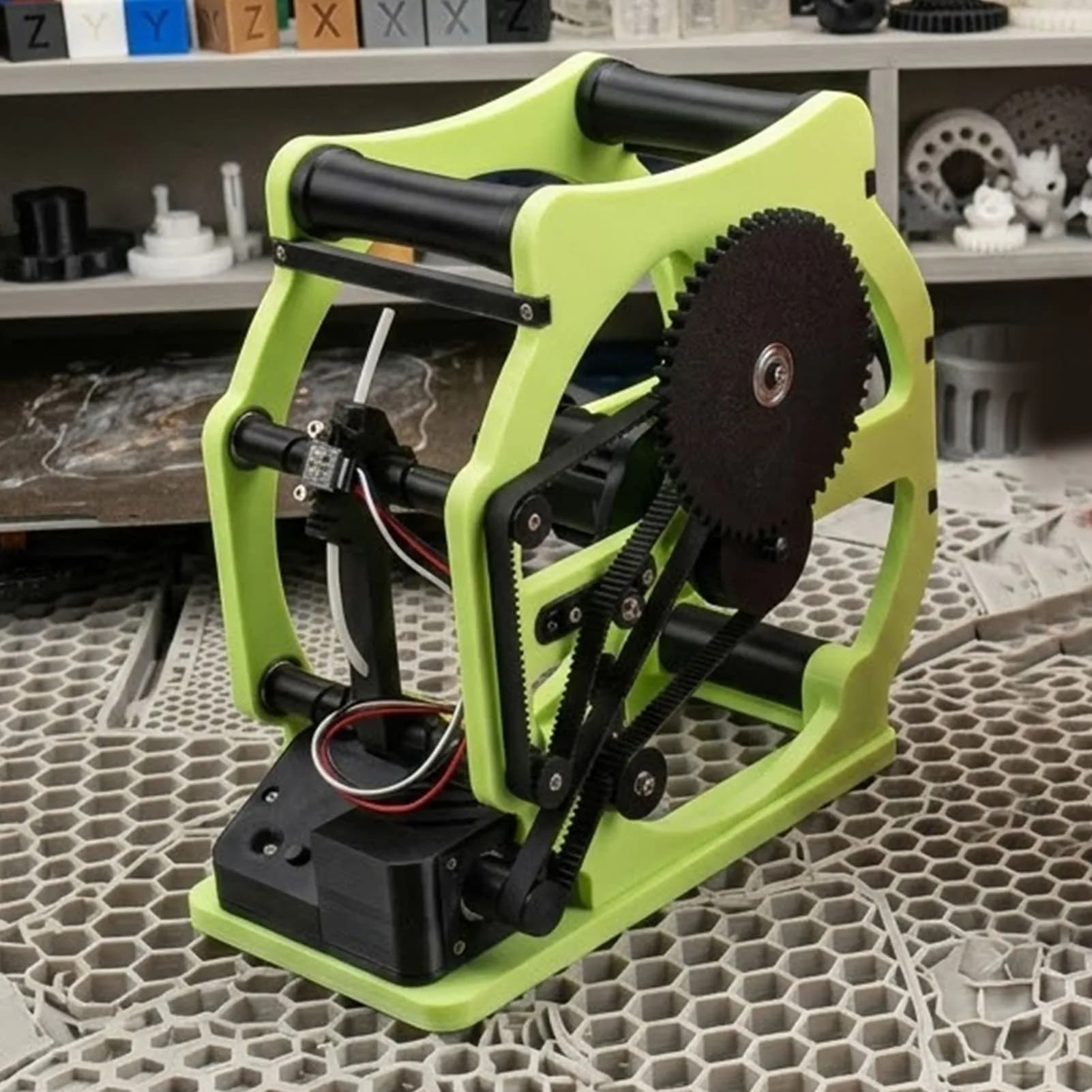 Avvolgitore Elettrico a Doppio Strato per Filamenti 3D, per PLA, PETG, ABS, TPU, Nylon, Avvolgitore per Bobine di Filamento Verde