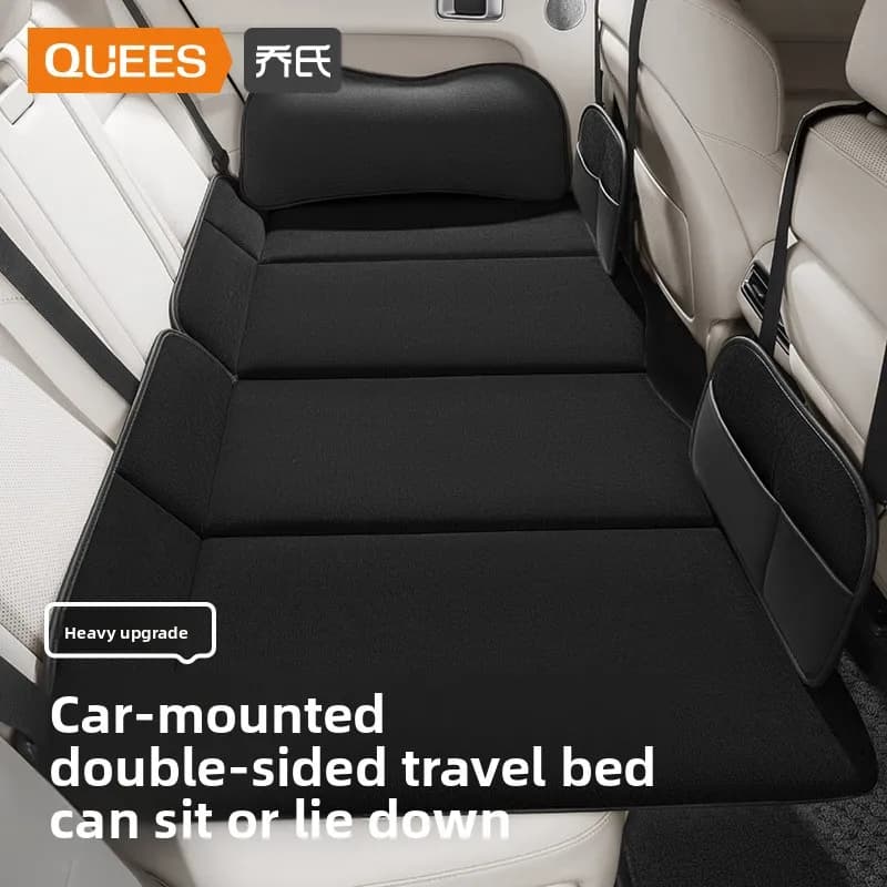 Universal New Double-sided Car Travel Bed Portable Foldable Rear Seat Car Bed with Pillow Car SUV Travel Mattress