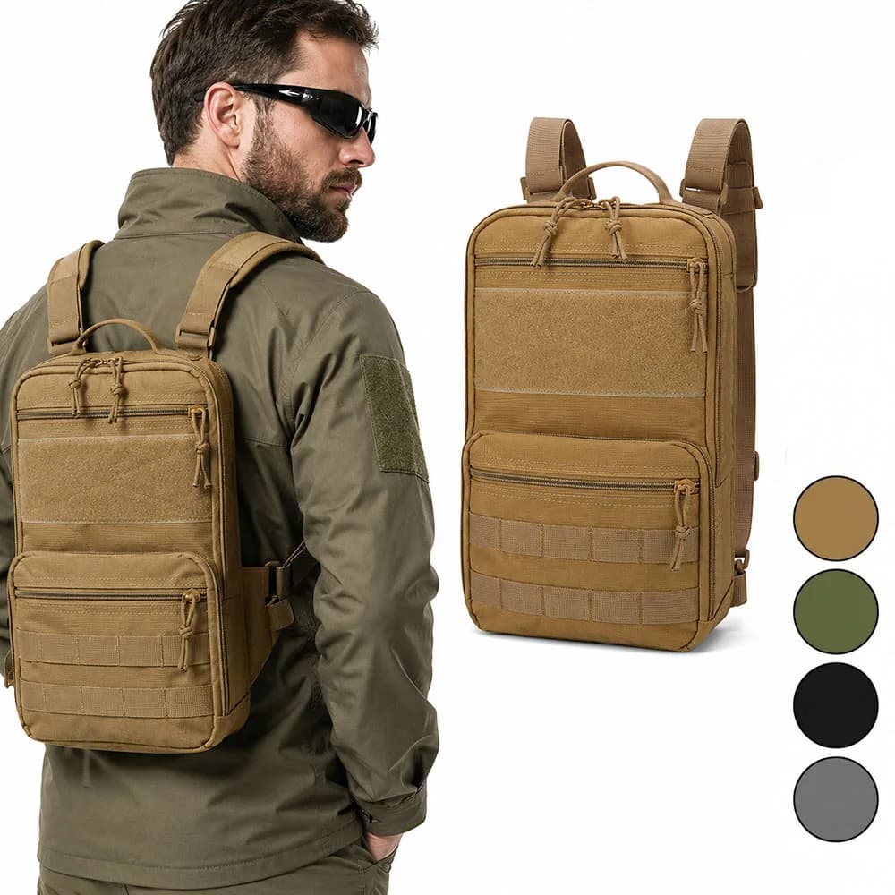 Zaino Tattico MOLLE Impermeabile Staccabile per Esterni, Zaino EDC Multifunzionale a Gilet per Escursionismo Ciclismo Campeggio