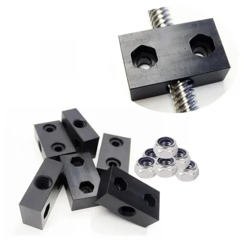 4Pcs OpenBuilds T8 Lead Screw ACME Nut Block POM Nut for 8mm Metric Acme Thread Rod Linear Motion CNC Router 3D Printer Parts