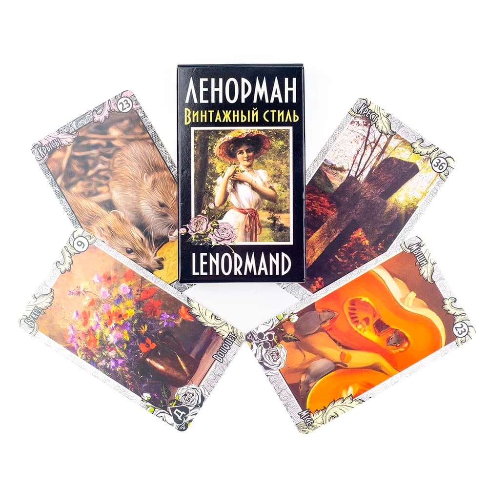 LENORMAND Stile Vintage LENORMAND ORACLE Russian Visions Tarot 72 Carte Divinazione Gioco da Tavolo per la Famiglia e Feste