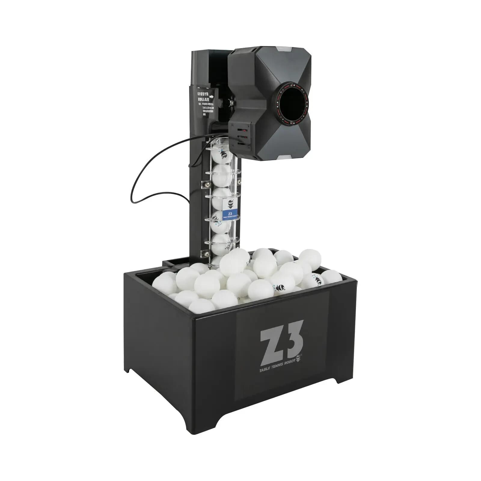 Lanciatore di palline da ping pong con 100 palline + macchina da allenamento automatica per ping pong a rete