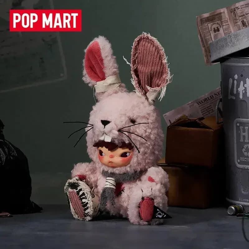POP MART Hirono Little Hare Plush Doll Pendant Kawaii Anime Blind Box Mystery Action Figure Collectible Toy for Fans