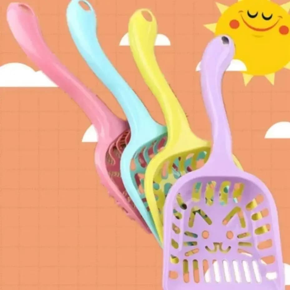 1 Pezzo Nuovo Paletto Portatile in Plastica per Lettiera Gatto, Paletta per Sabbia Gatto, Strumento di Pulizia Multifunzionale, Cucchiaio per Cibo Cane, Forniture per Animali Domestici