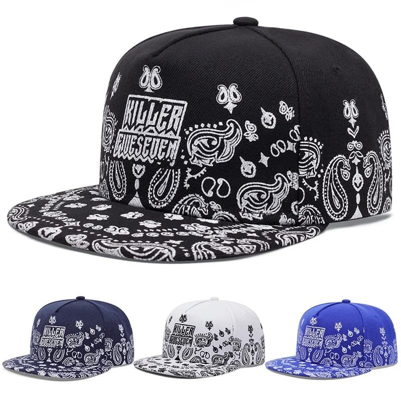 2025 New West Coast Anacardi Fiore Street Cappello Hip Hop Cappello da skateboard da ciclismo all'aperto Cappello parasole Cappello da baseball con bordo piatto neutro