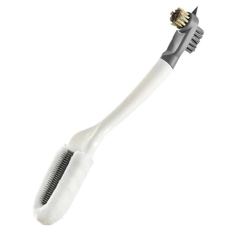 Kit Spazzola Multifunzionale per Pulizia Scarpe con Manico Lungo, Spazzola Morbida Bianca per Scarpe e Ciabatte, Design Appendibile per Facile Conservazione