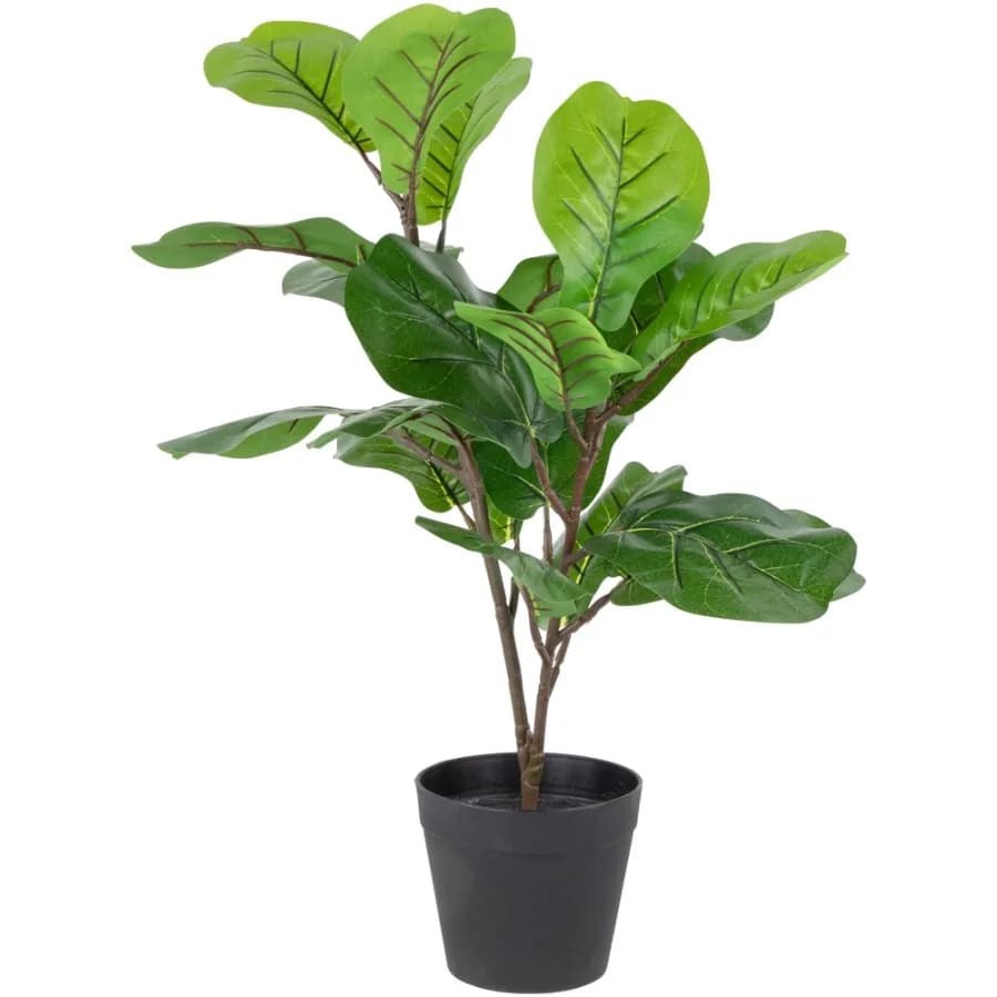 29" Dark Green Artificial Fiddle Leaf Fig Potted Plant