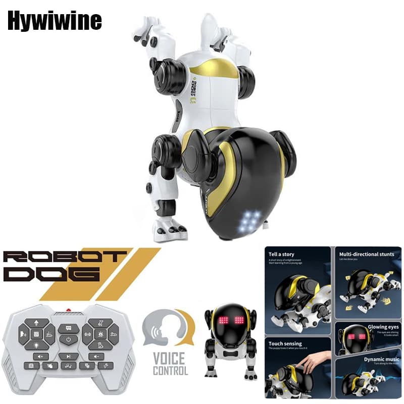 Emo telecomando cane robot RC robot vocale intelligente camminare danza interattivo cucciolo di animale domestico gioca simpatici giocattoli per bambini per bambini