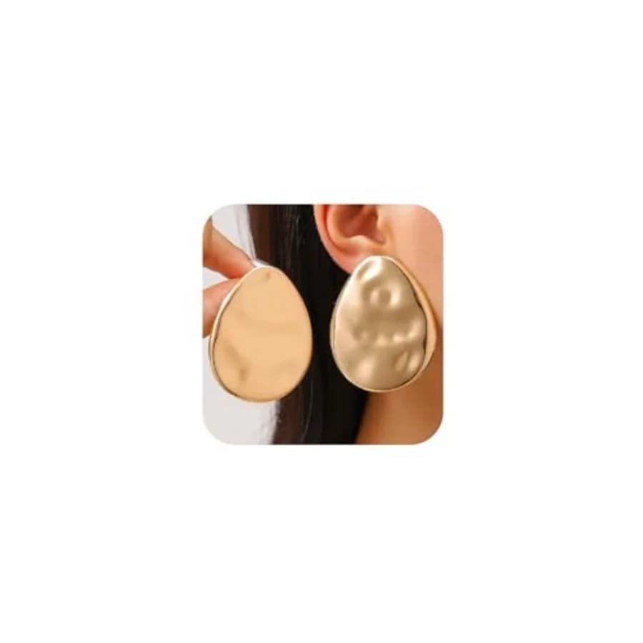 Chunky Big Tear Water Drop Stud Earrings for Women Non Tarnish, Minimalist Large Teardrop Earring Statement Party Prom Jewelry