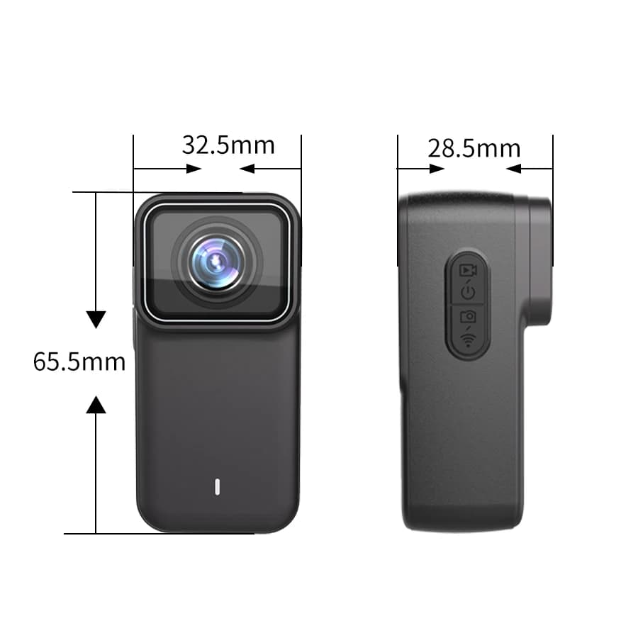 Kaysunlink Mini 4K Camera for Exterior, Pocket Camera for Motorcycle Helmet, Action Cam for Vlog and Cycling