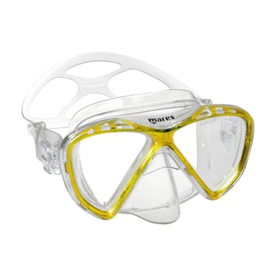 Maschera Subacquea Samui Mid per Adulti - Maschera a Doppia Lente con Cinturino in Silicone per Immersioni, Apnea, Snorkeling, Pesca Subacquea
