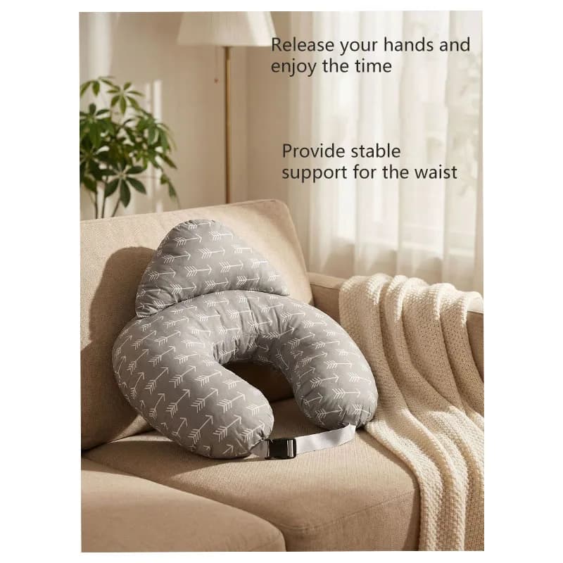 U-Shaped Nursing Pillow Adjustable Buckle Multifunctional Breastfeeding Pillow for Pregnancy Bottle Feeding