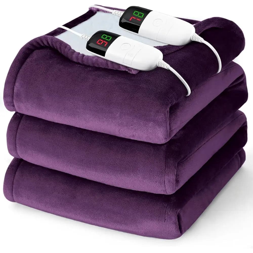 Coperta elettrica Queen Size 84 x 90 con doppi controlli, 10 livelli di calore e spegnimento automatico dopo 8 ore, perfetta per serate accoglienti e come regalo