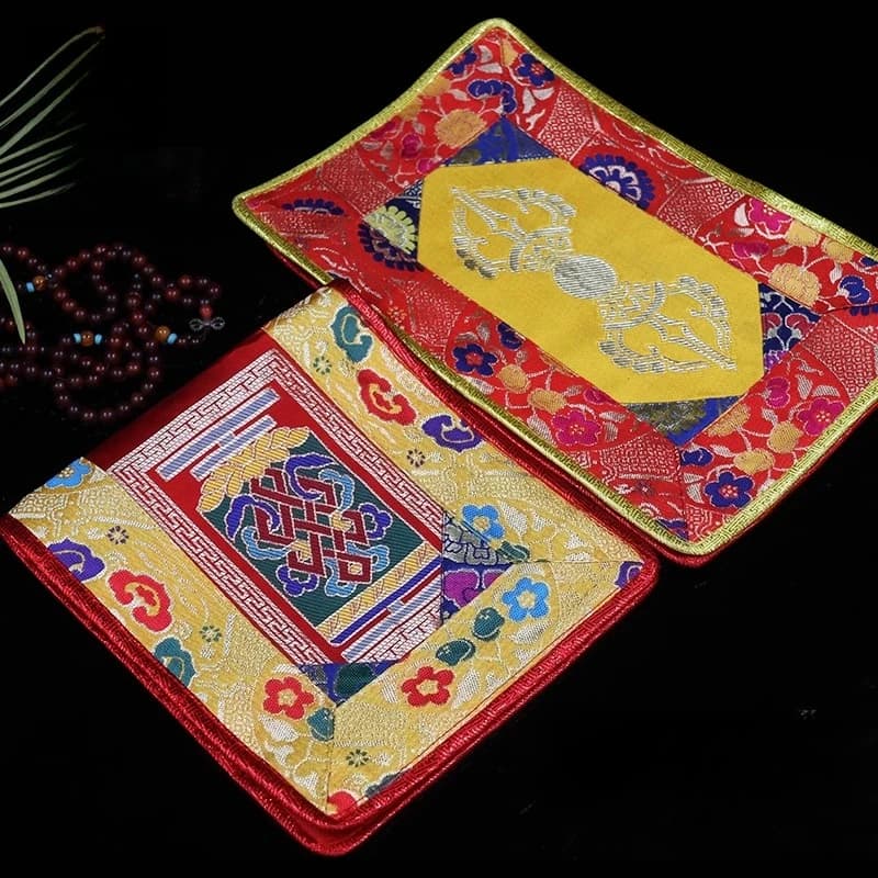 Tibetan-style Buddhist Hall Decoration Vajra Ritual Implements Bell Double Layer Cloth Anti-slip Cushion Buddha Statue Cushion