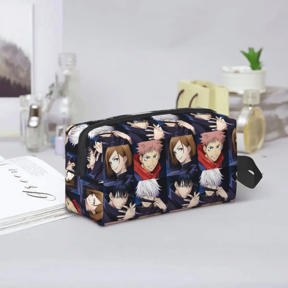 Megumi Besto Friendo Jujutsu Kaisen Sukuna Anime Pencil Case for Kids Pen Box Pencil Bag Stationery Supplies Women Cosmetic Bag