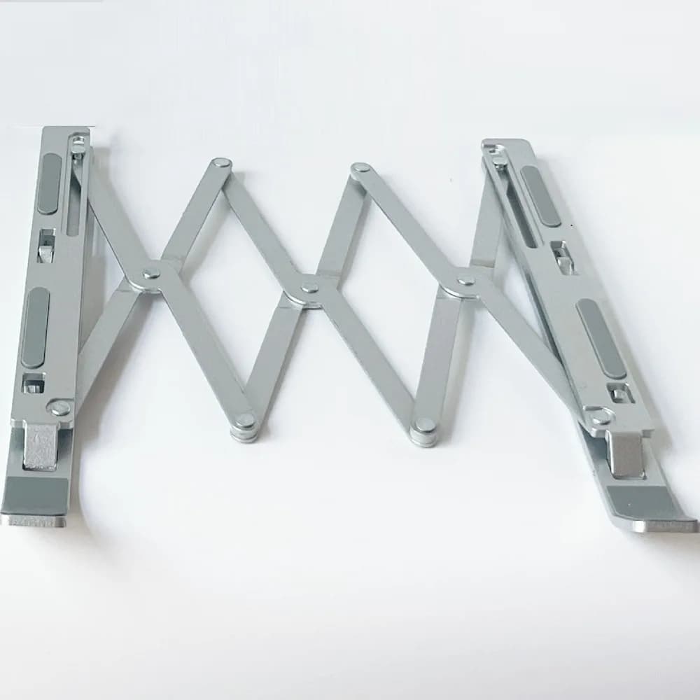 Supporto per laptop regolabile Supporto per laptop pieghevole portatile Staffa di raffreddamento Base di supporto per notebook di sollevamento in lega di alluminio Camera da letto