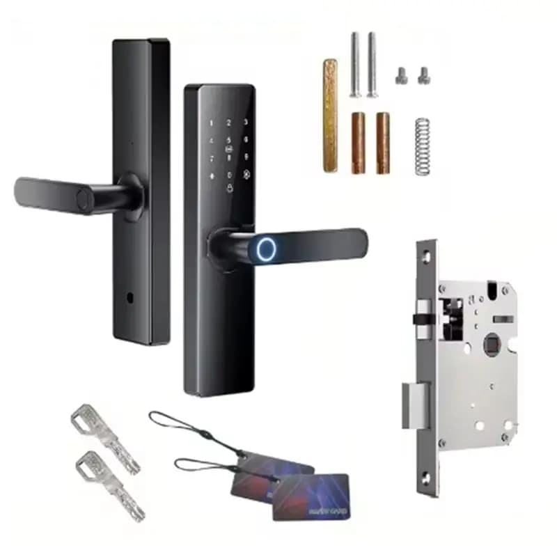 Tuya Enhanced Wifi Smart Door Lock With Fingerprint, Password, And Smart Card Entry-[A04I Tools]