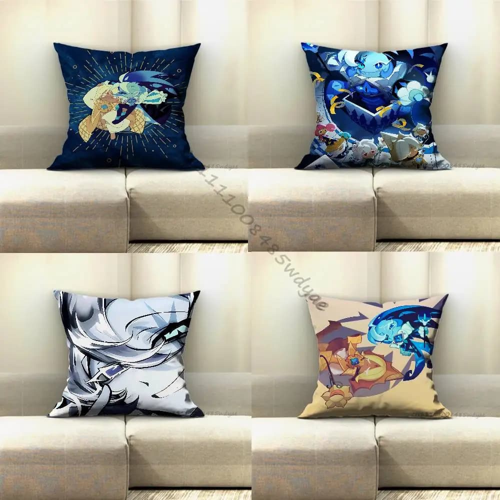 Cuscino decorativo C-Cookie Run Kingdom Shadow Milk Cookie per divano, sedia, decorazione moderna per la casa, cuscino stampato
