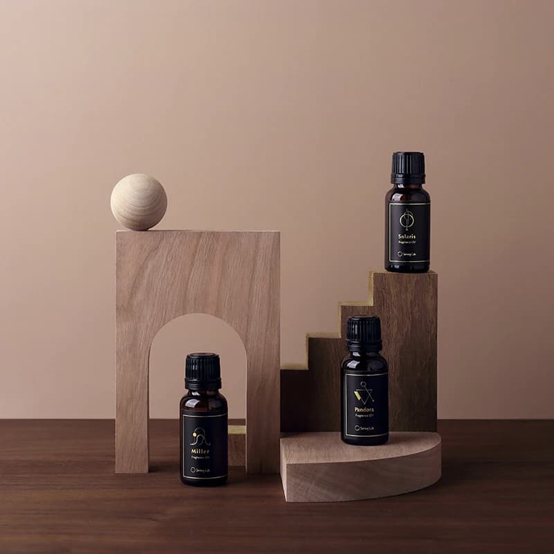 Diffusore di Oli Essenziali in Legno String Life Objects 20ML Senza Fiamma per Aromaterapia in Soggiorno e Camera da Letto, Umidificatore Aromaterapia
