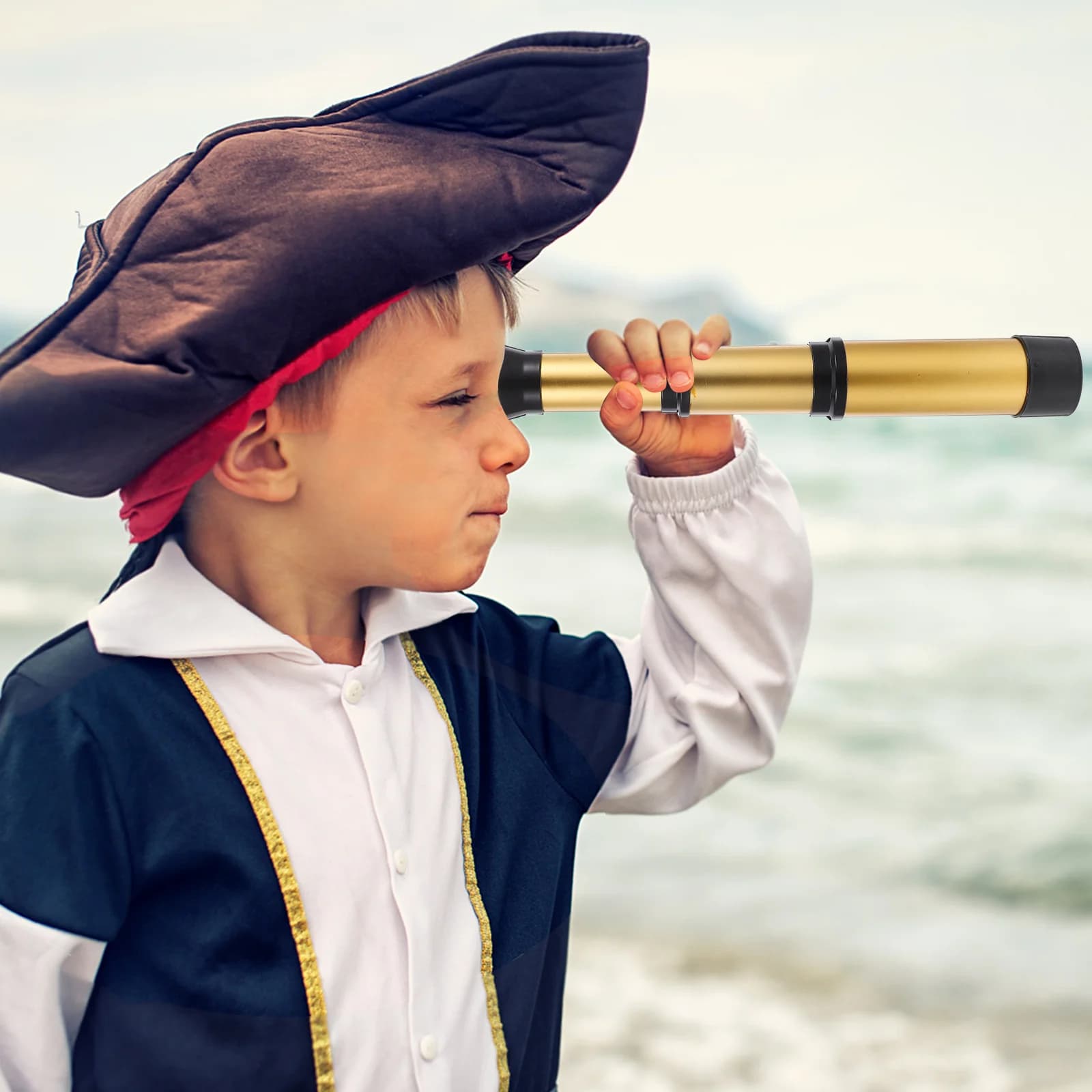 Giocattolo telescopio retrattile Materiale premium Regalo educativo per la scienza dei bambini Studenti Lente d'ingrandimento in plastica Divertimento che guarda la natura
