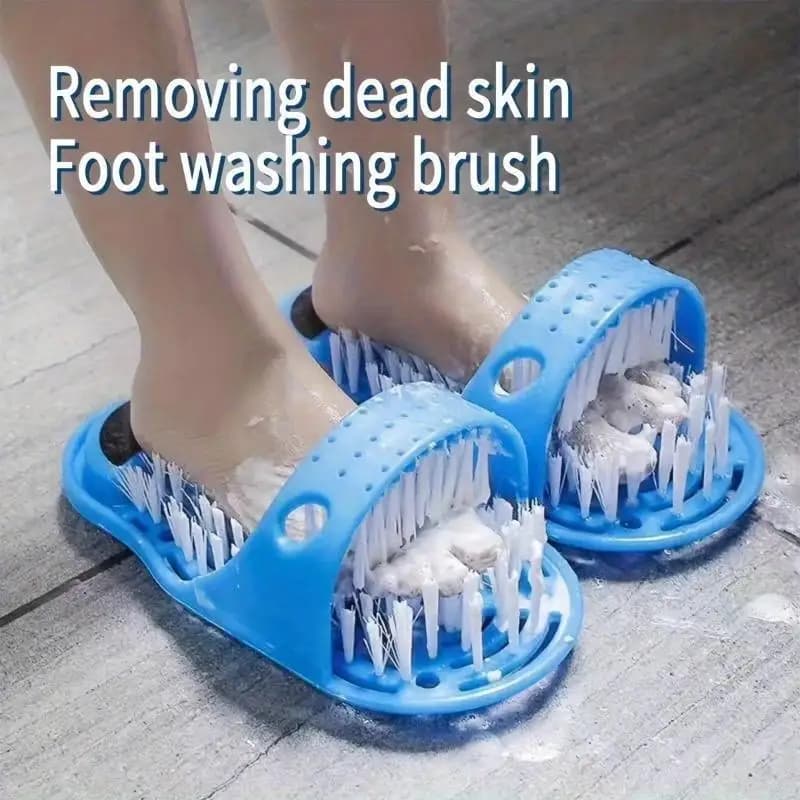 1/2 Pezzi Ciabatte Esfolianti per Piedi, Spazzola per Piedi, Ciabatte Massaggianti per Bagno, Prodotti per la Pulizia dei Piedi e la Rimozione della Pelle Morta