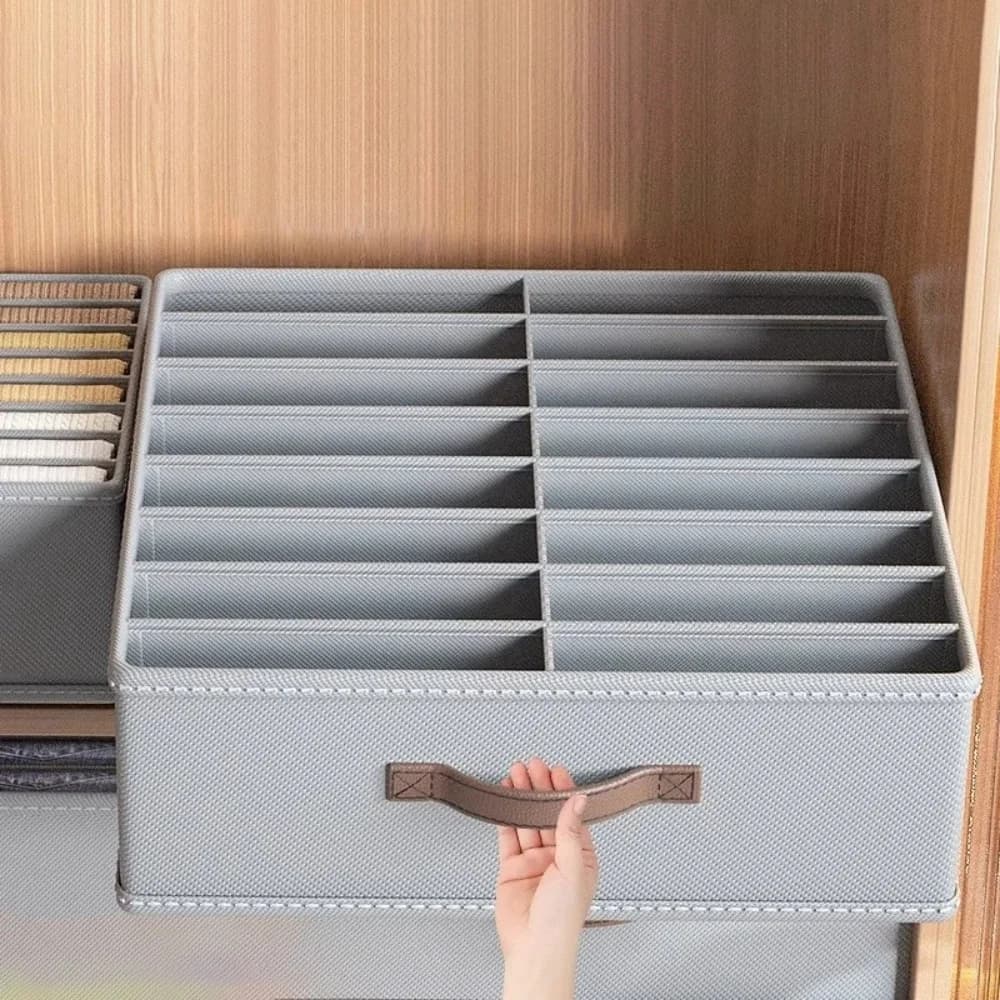 Organizzatore per Armadi e Cassetti, Scatola Contenitore per Vestiti, Pantaloni, Jeans, Biancheria Intima, Calzini, Magliette