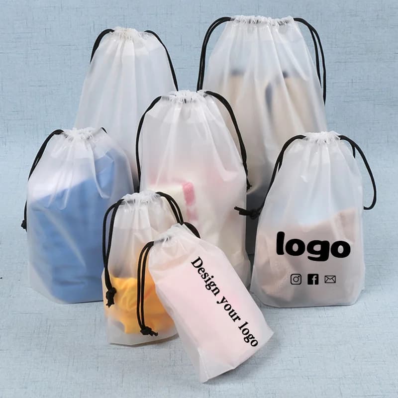 50 borse portaoggetti per abbigliamento e articoli da toeletta con corde da viaggio, borse, asciugamani, scarpe, biancheria intima e reggiseni, loghi personalizzabili