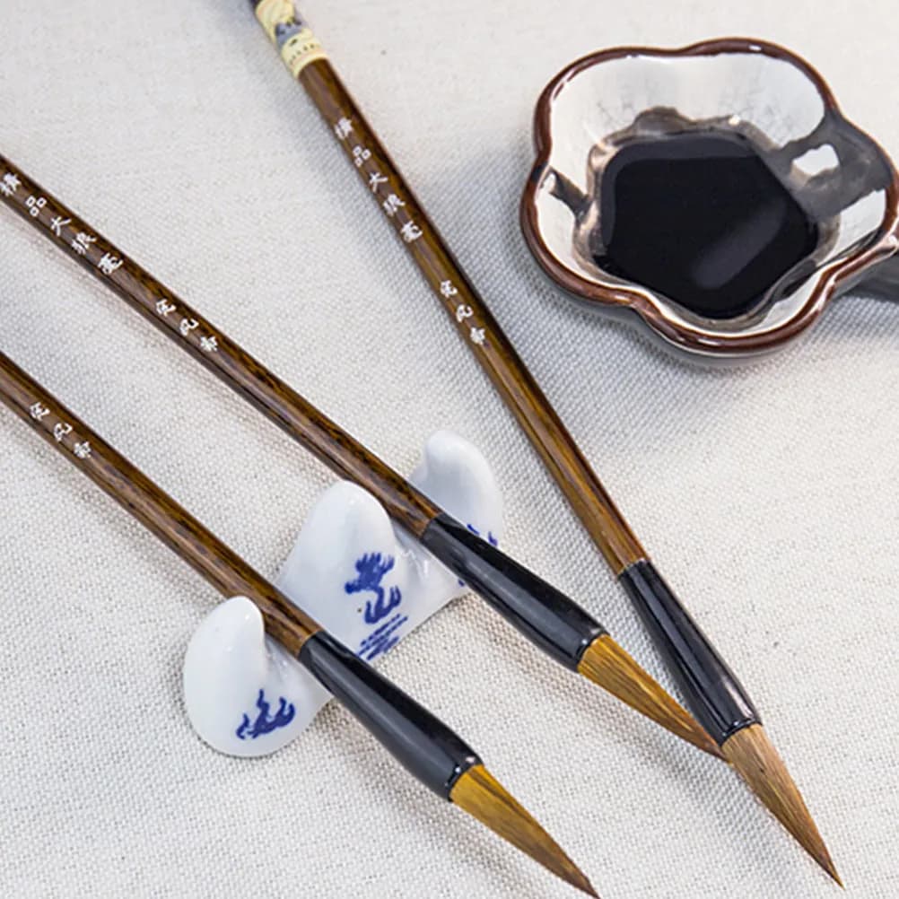 3Pcs Chinese Calligraphy Brush Set Weasel Hair Watercolor Sumi Drawing Brush Ideal for Line Drawing Beginners to Advanced
