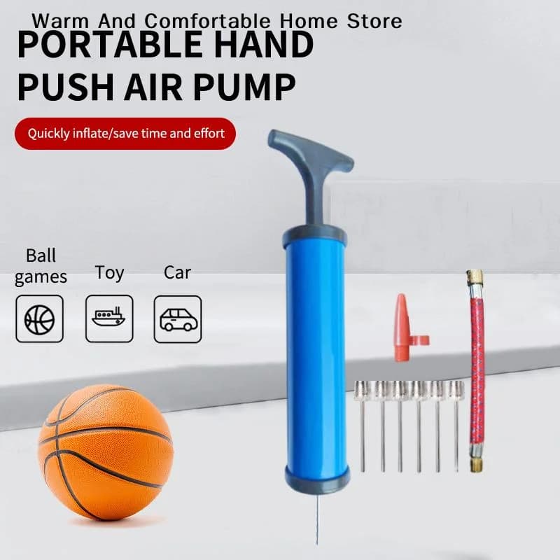 Ball Pump Set Flexible Hose Volleyball Football Basketball With Needle Sports Ball Hand Air Pump Durable Balloon Ball Inflator