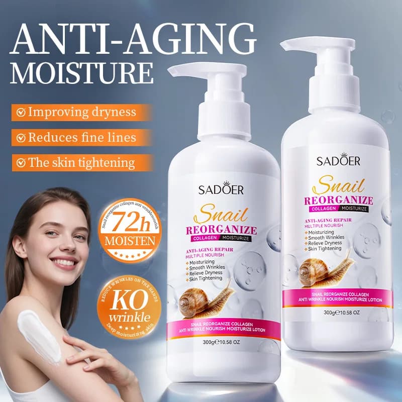 Anti-wrinkle collagen milk that illuminates and whitens, removing melanin, firming, not greased, long lasting moisturizing body lotion.