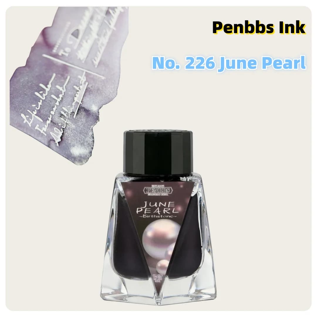 Penbbs Ink No. 226 June Pearl, Silver Powder Fountain Pen Ink 30ml